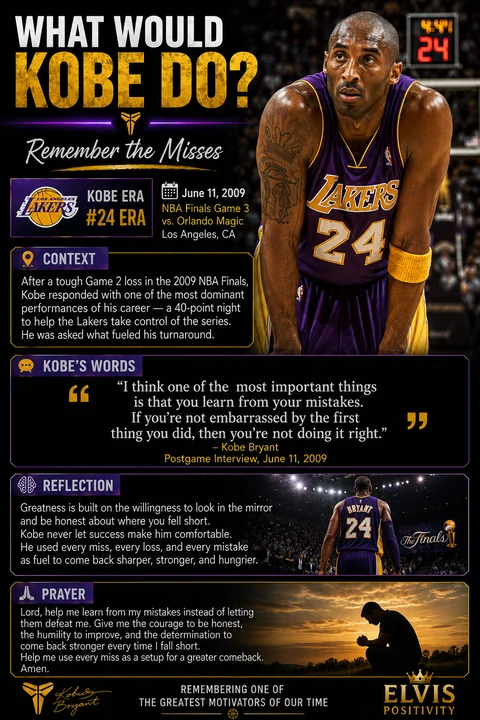 Remember The Misses — original What Would Kobe Do? banner with a reflection and prayer